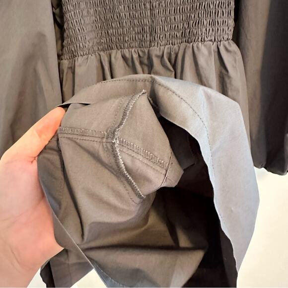 Anthropologie Mare Mare Charcoal Gray Romper Cotton XS - Picture 5 of 13